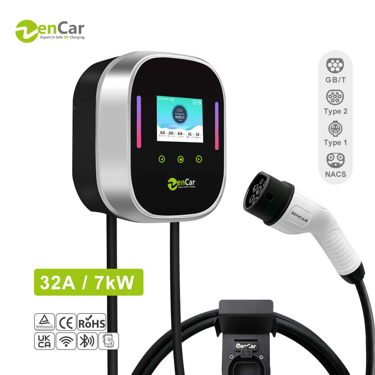 Ev Charger Load Balancing - Zencar 16A 32A EV Charging Station