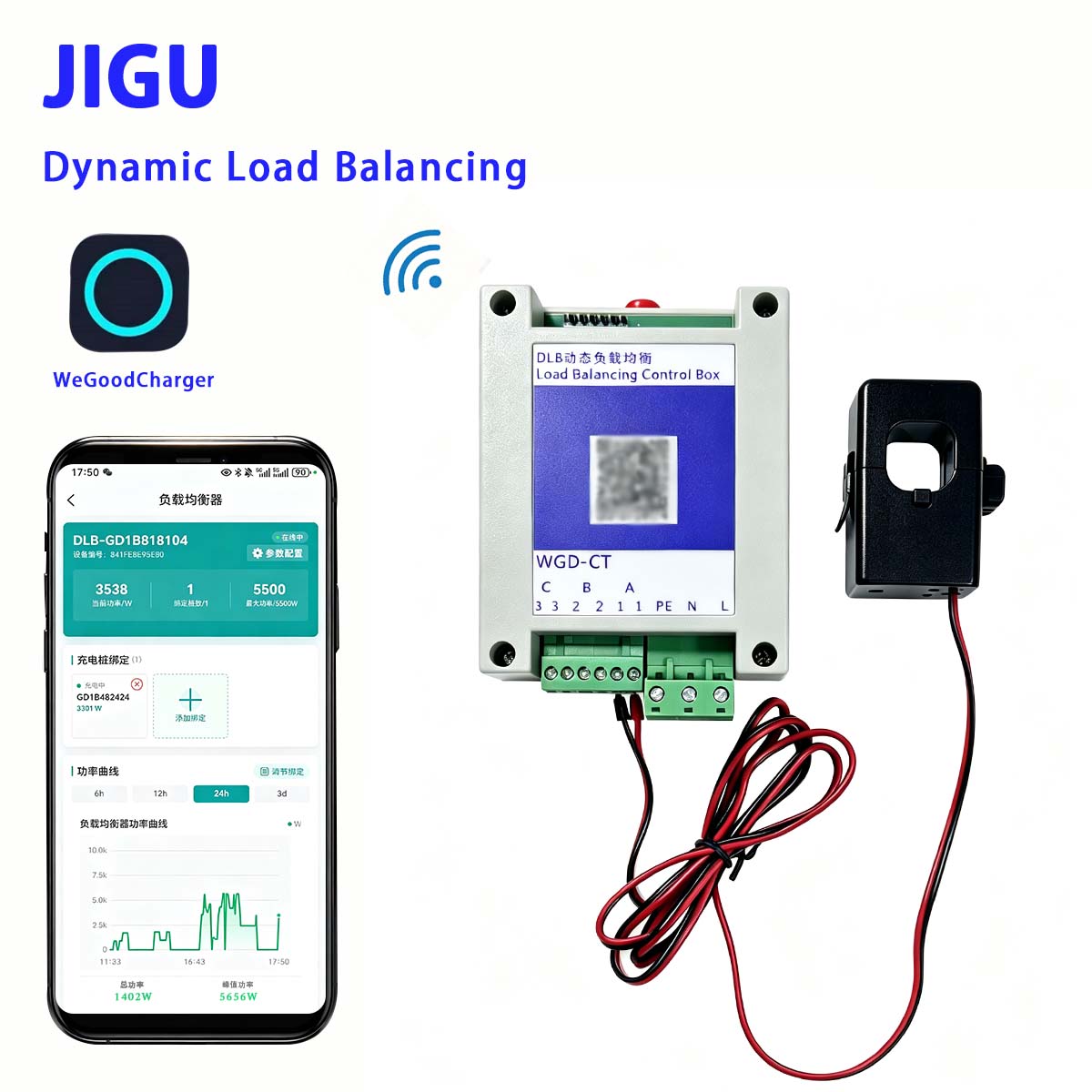 Ev Charger Load Balancing - JIGU Single Phase Dynamic Load Balancer