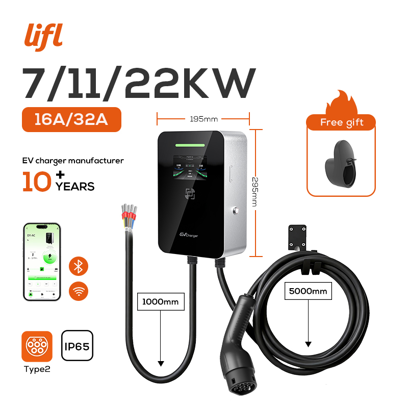 Ev Charger 22Kw Wallbox Type 2 - Lifl 7KW 11KW 22KW 3‑Phase Wallbox