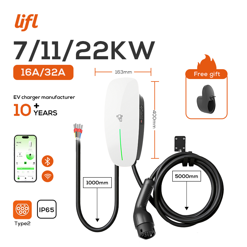 Ev Charger 22Kw Wallbox Type 2 - Lifl 7kW 11kW 22kW Wallbox EV