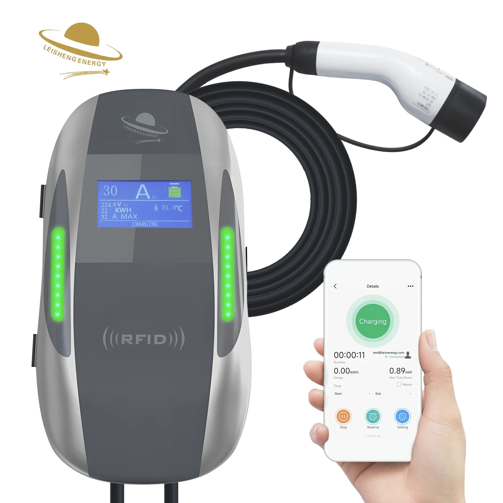 Oem Evse Wallbox Type 2 7kw 11 - Evse Charging Station Rfid recension och pris