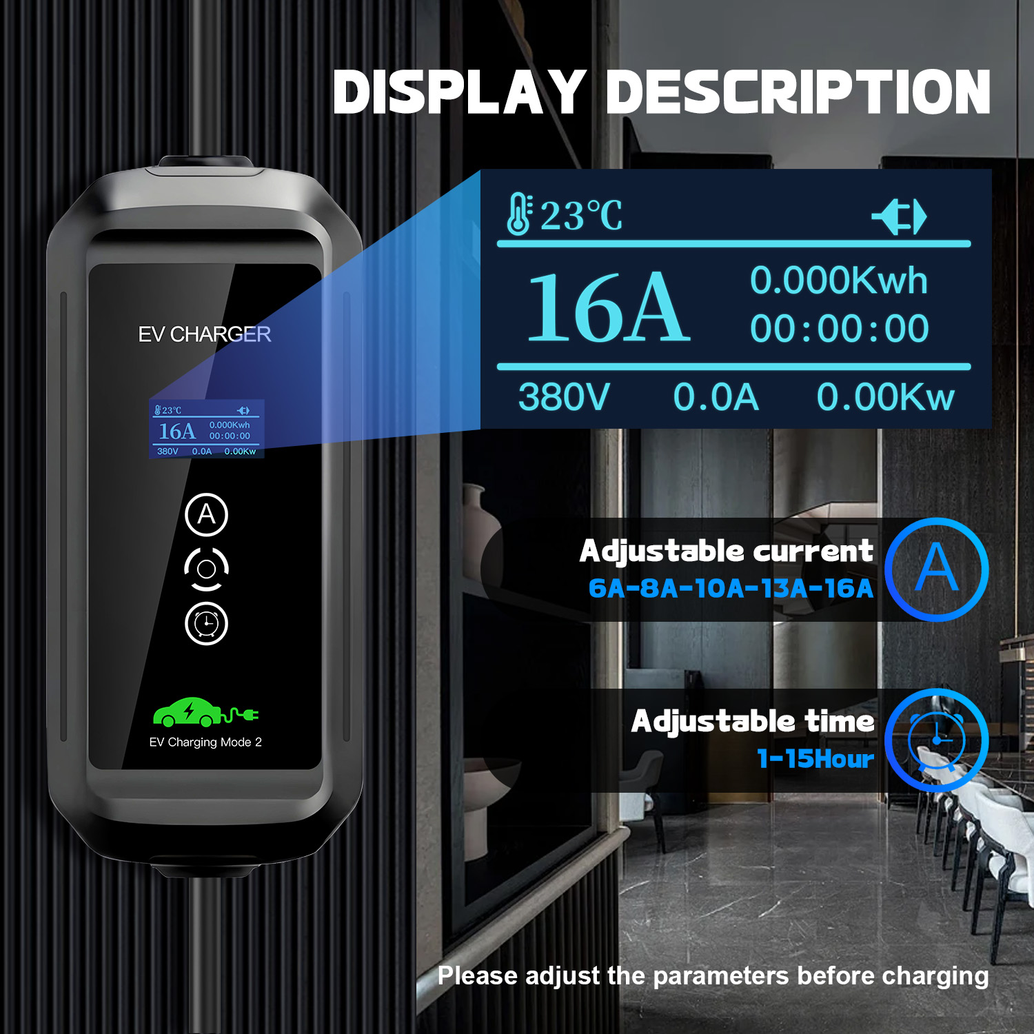11KW 16A EV Portable Charger T - Ev Charger 11Kw Three Phase recension och pris