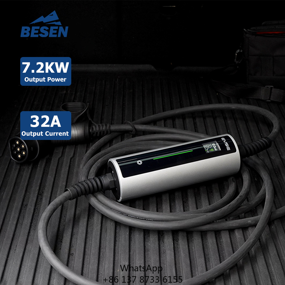 7kw Portable EV Charger For Ho - Portable Ev Charger 16A Adjustable recension och pris