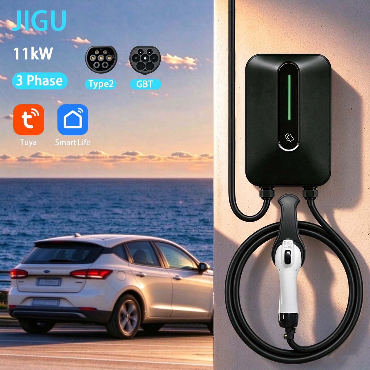 JIGU 11kW EV Charger Three-pha - Ev Charger 11Kw Three Phase recension och pris