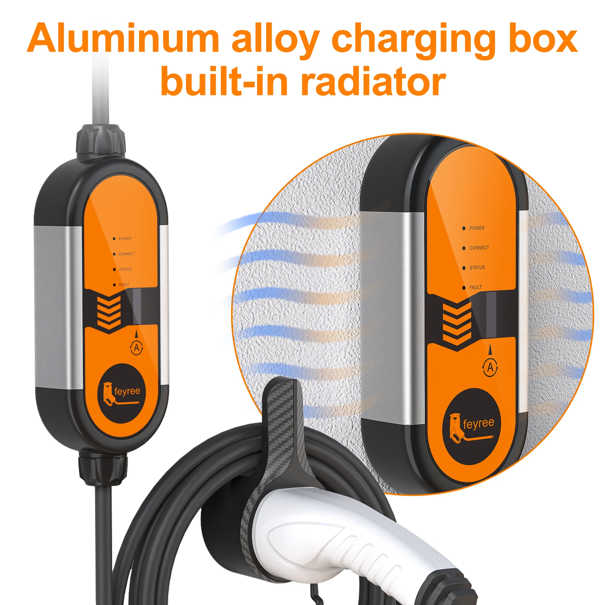 Feyree Type2 3.5KW 16A 1Phase  - Portable Ev Charger 16A Adjustable recension och pris