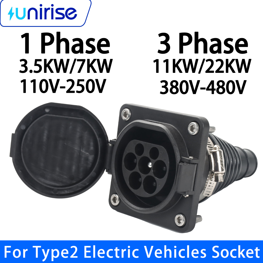 Unirise Type2 EV Car Socket wi - Ev Charging Cable Type 2 32A recension och pris