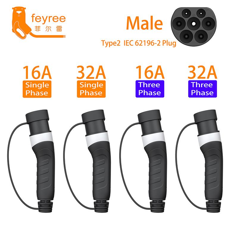 feyree Type2 Male Plug EV Char - Ev Charger 11Kw Three Phase recension och pris