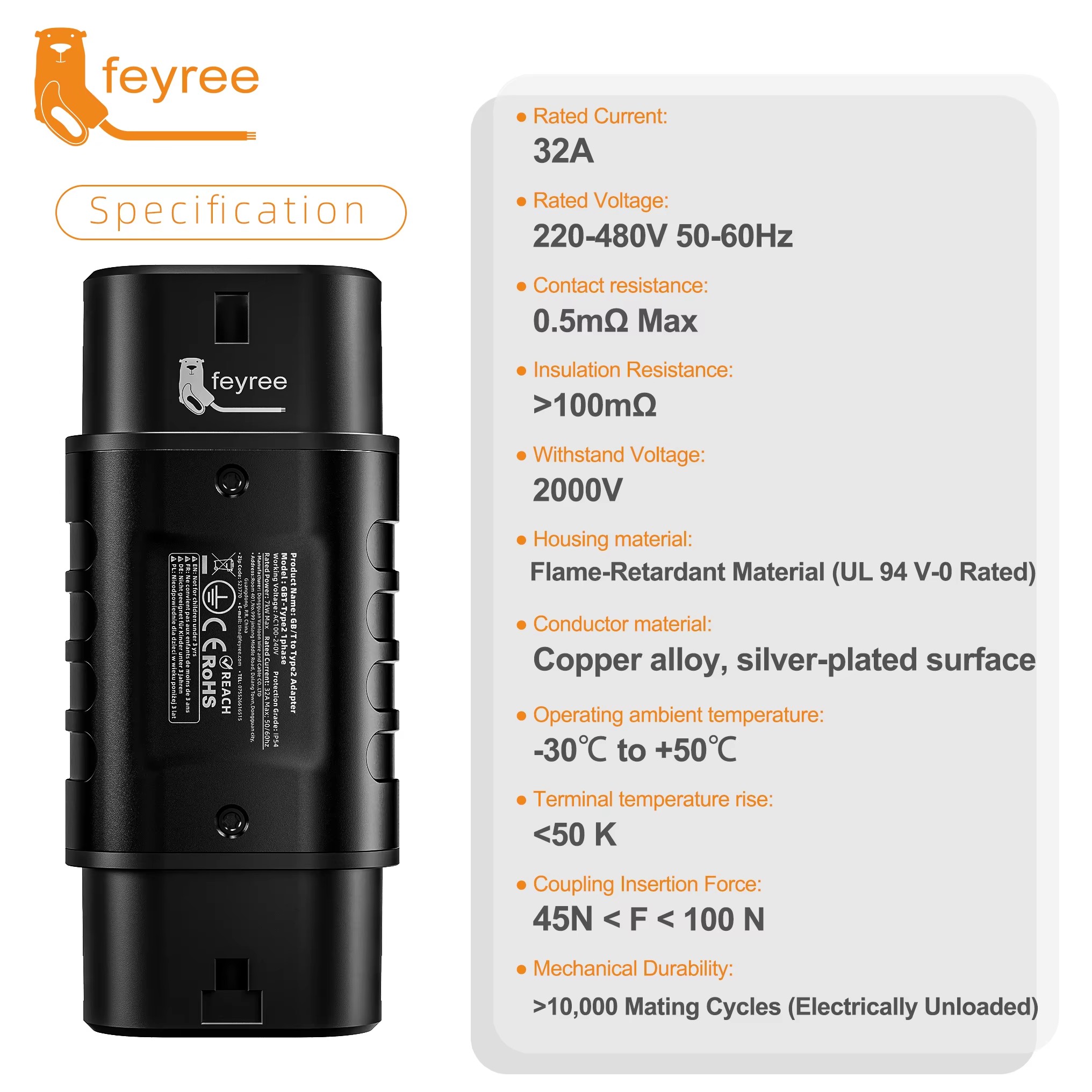 Feyree EV Charger Station Adap - Ev Charger 7Kw Single Phase recension och pris