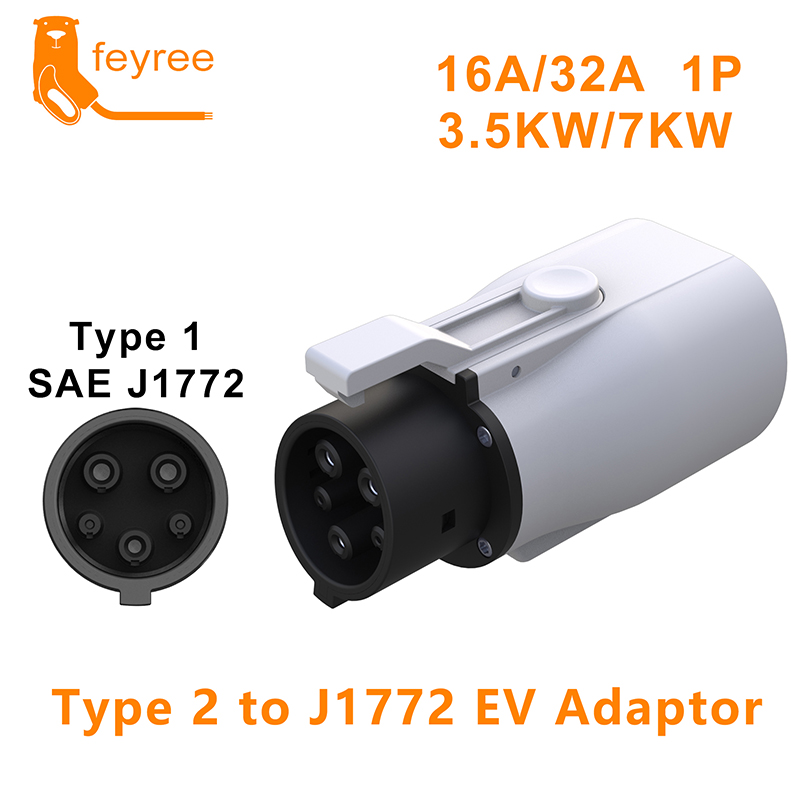 Feyree EV Charger Adapter Type - Ev Charger Adapter Type 2 To Type 1 recension och pris