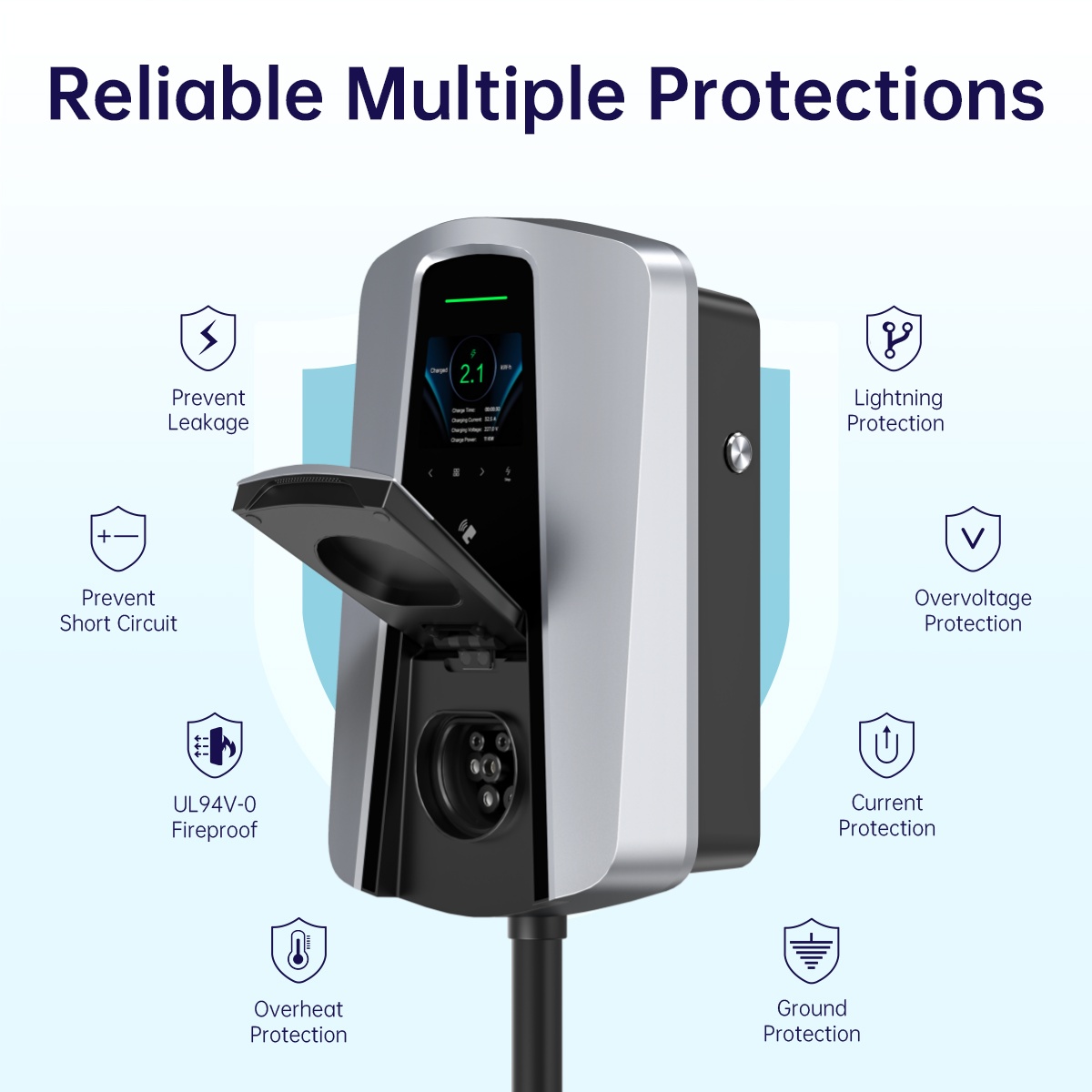 7.4KW Type2 EV Charger Socket  - Ev Charger 22Kw Wallbox Type 2 recension och pris