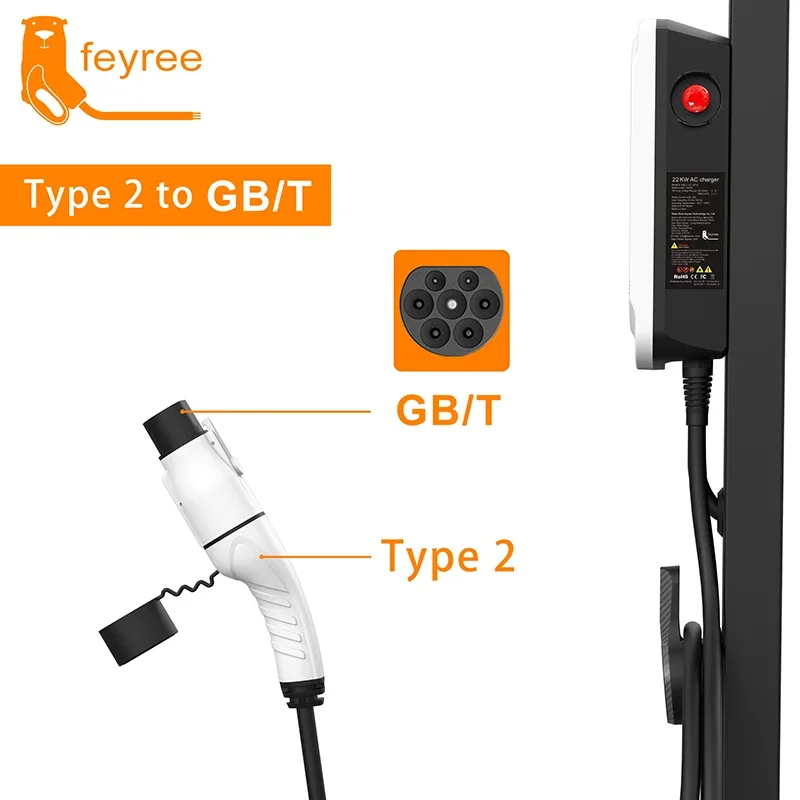 Feyree EV Charger Adapter Type - Ev Charger Adapter Type 2 To Type 1 recension och pris