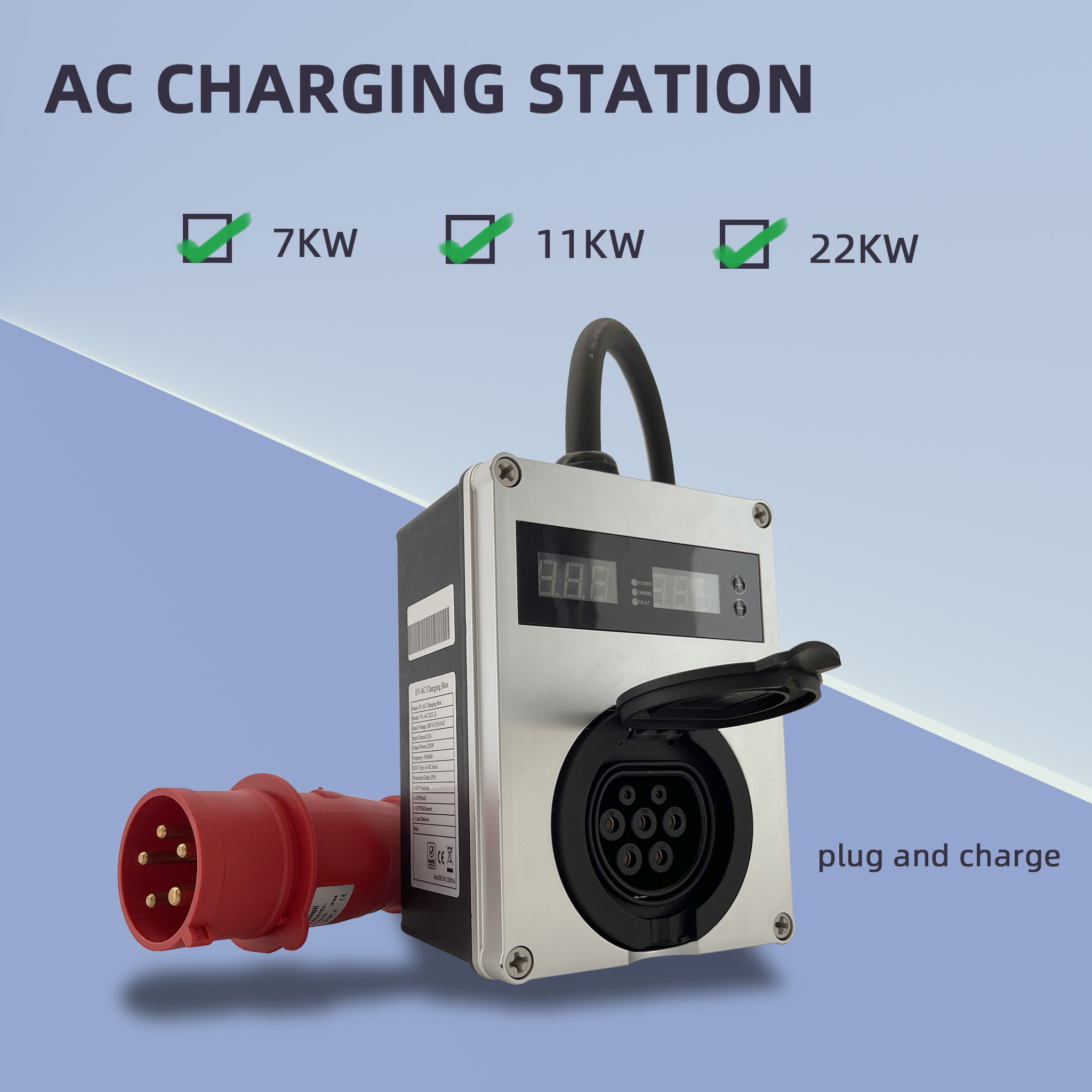 New Tary EV AC Portable Charge - Ev Charging Socket Type 2 22Kw recension och pris