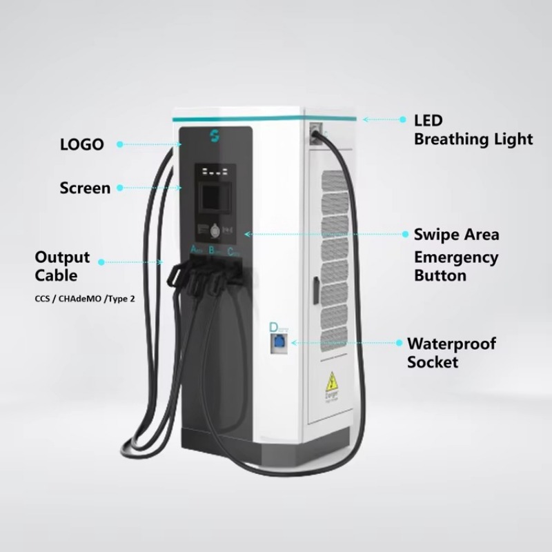 Grasen 3 Guns Dc Ev Fast Charg - Ev Charging Station 60Kw Dc Fast recension och pris