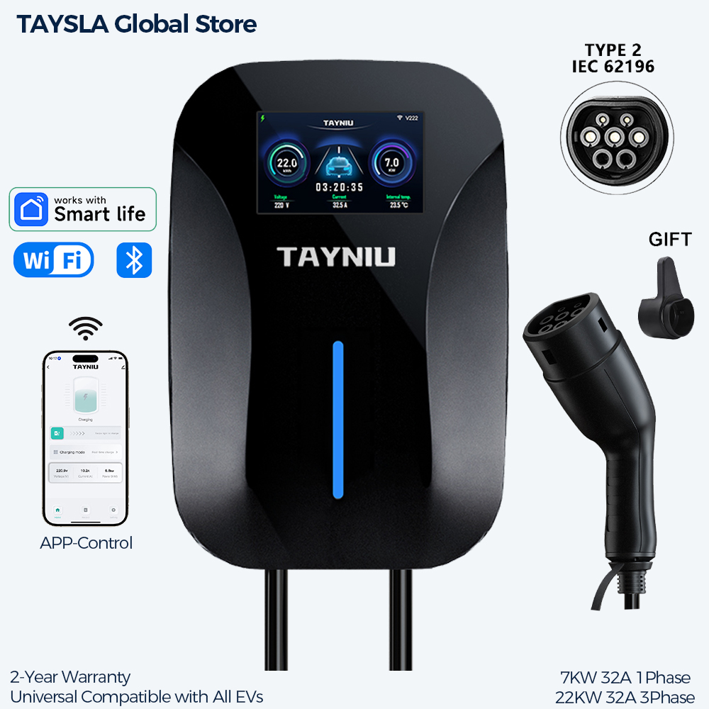 7KW 22KW TAYNIU Home EV Wallbo - Ev Charger 11Kw Three Phase recension och pris