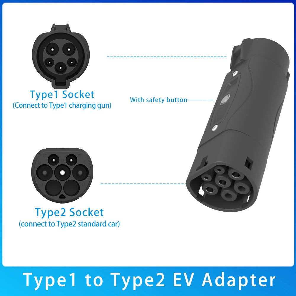 J1772 to Type 2 & GB/T EV Char - Ev Charger Adapter Type 2 To Type 1 recension och pris