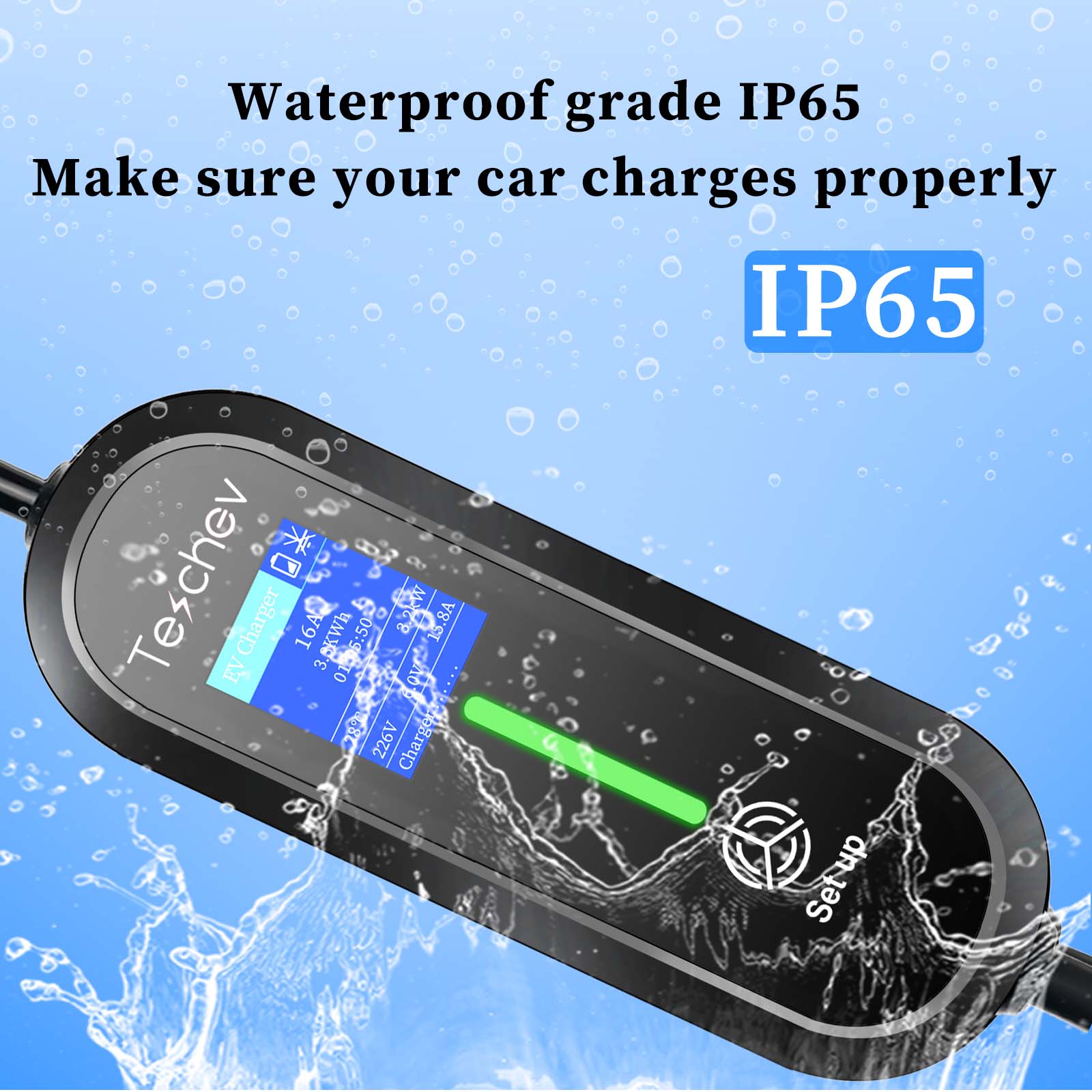 Teschev 3.5kW Type 1 Type 2 GB - Portable Ev Charger 16A Adjustable recension och pris