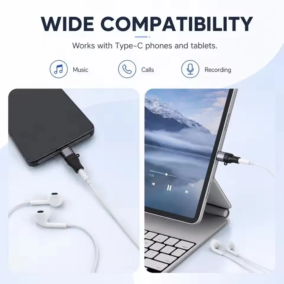 1-4Pcs USB Type C To 3.5MM Hea - Ev Charger Adapter Type 2 To Type 1 recension och pris