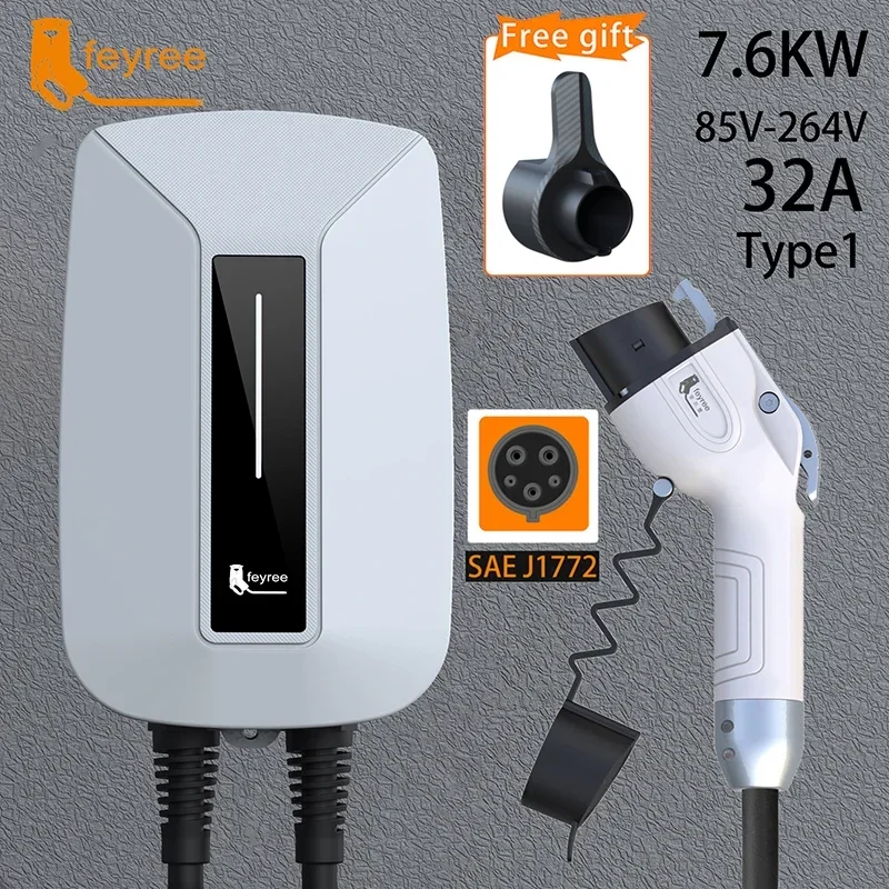 Feyree EV Charger Type2 Cable  - Ev Charger 7Kw Single Phase recension och pris