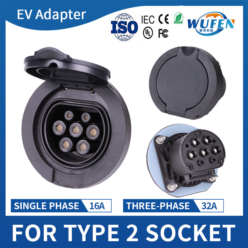 WUFEN Type 2 Female Socket Con - Ev Charging Socket Type 2 22Kw recension och pris