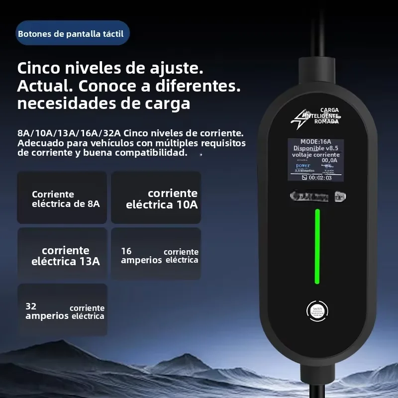 ROMADA 7KW 32A EV Portable Cha - Portable Ev Charger 16A Adjustable recension och pris