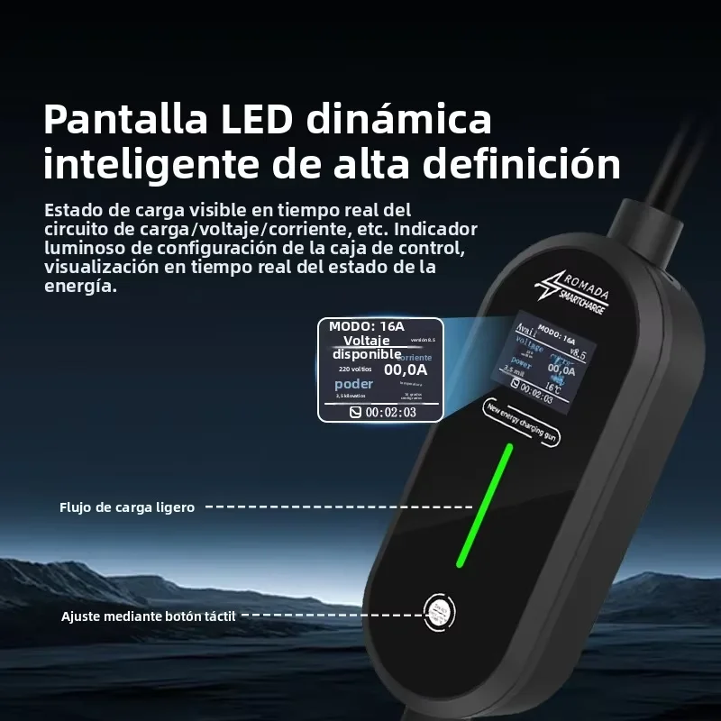 ROMADA 7KW 32A EV Portable Cha - Portable Ev Charger 16A Adjustable recension och pris