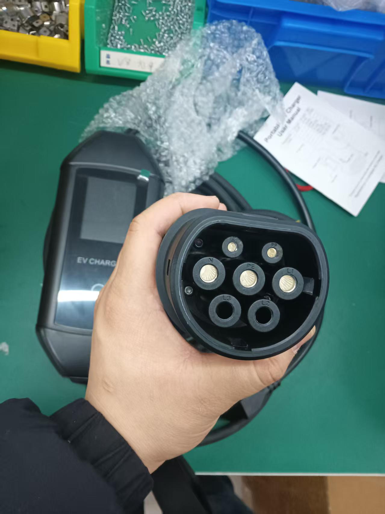 7kw  32A 220V TYPE1 TYPE2 GBT  - Portable Ev Charger 16A Adjustable recension och pris
