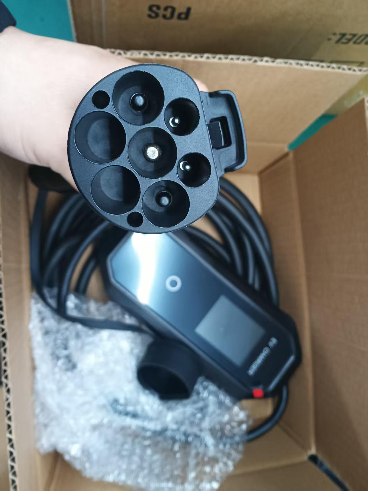 7kw  32A 220V TYPE1 TYPE2 GBT  - Portable Ev Charger 16A Adjustable recension och pris