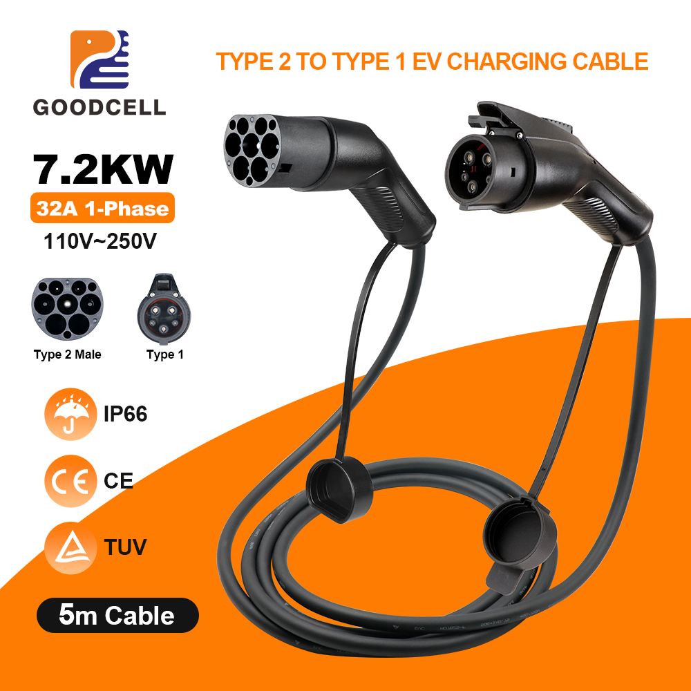 GOODCELL EV Charging Cable 32A - Ev Charging Cable 5M 22Kw recension och pris