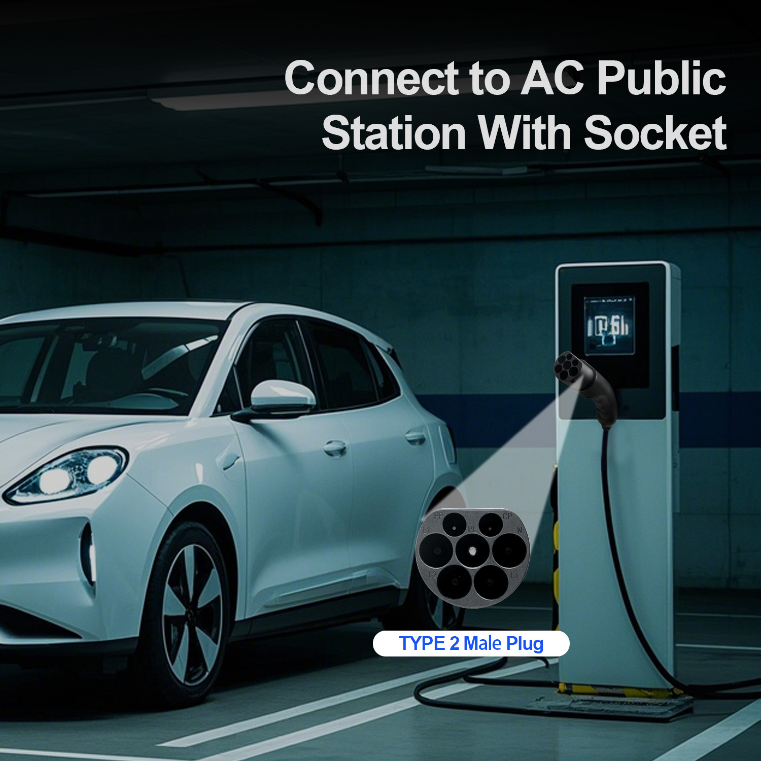 Kolanky Type 2 Male EV Plug 1P - Ev Charging Cable Type 2 32A recension och pris